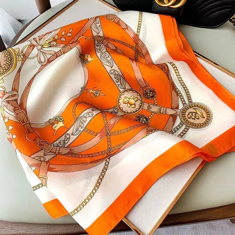 Luxury Silk Satin Scarf for Women with Sun Protection - Smarsty