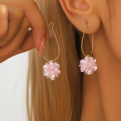 Versatile Pearl Petal Ball Earrings For Women Fashion Set - Smarsty