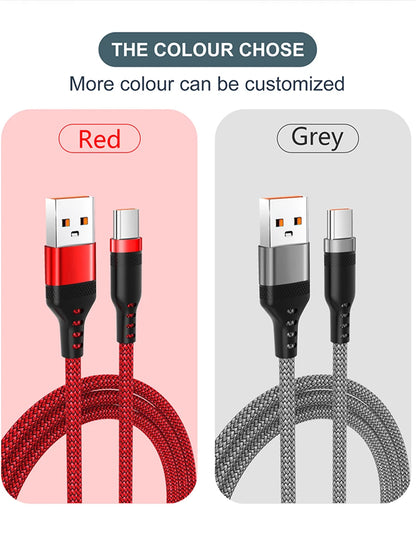 USB TYPE C Cable 5A Super Fast Charge Cable for iPhone 15 16 17 Full range Huawei Samsung oppo oneplus Universal USB C Extension - Smarsty