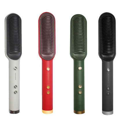 Electric Hair Straightener Brush Fast Heating Ceramic Design - Smarsty