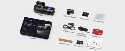 4K Dashboard Camera Front And Rear With Night Vision GPS - Smarsty