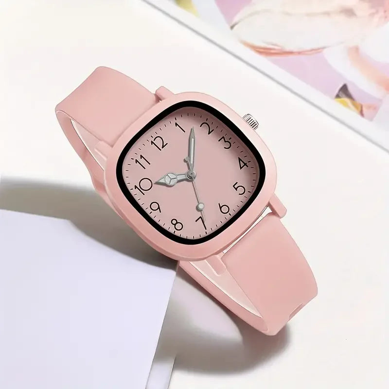 Silicone Band Women Quartz Watch with Arabic Dial - Smarsty