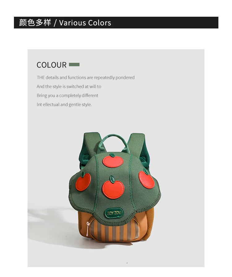 Cute Mushroom Backpack For Kids Cartoon Pink Preschool Bag - Smarsty