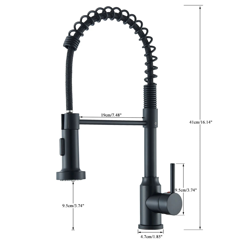 Matte Black Kitchen Faucet With Single Handle Design - Smarsty