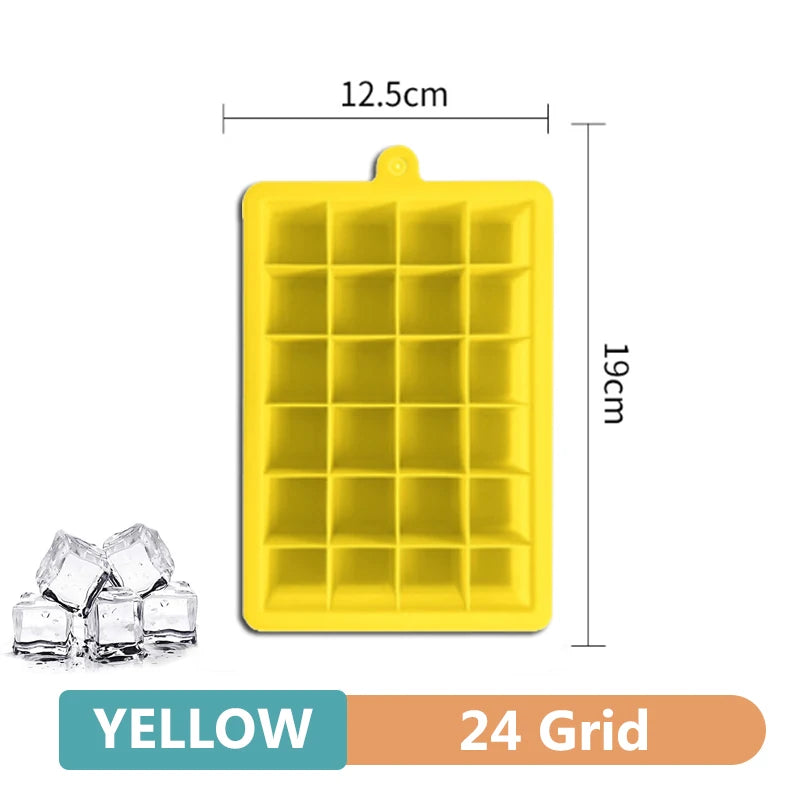 4/6/8/15 Grid Big Ice Tray Mold Giant Jumbo Large Food Grade Silicone Ice Cube Square Tray Mold DIY Ice Maker Ice Cube Tray - Smarsty