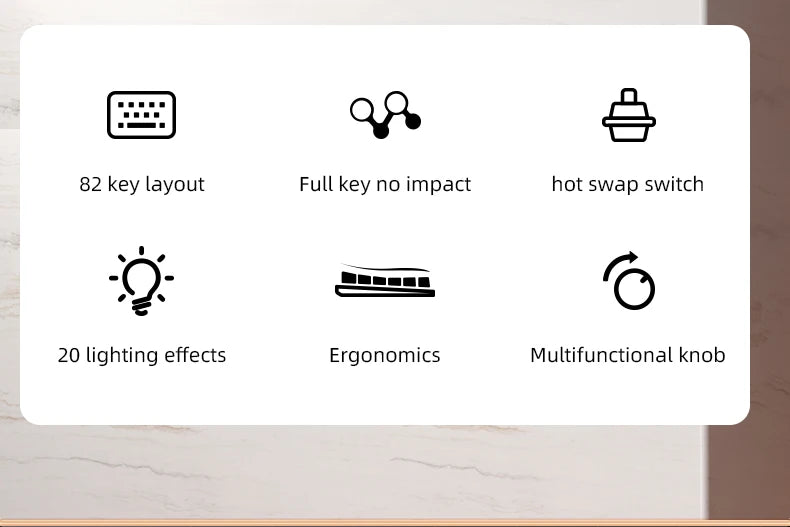 Mechanical Keyboard Hot Swap With Media Knob Backlit