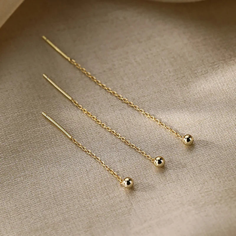 Silver Geometric Dangle Earrings for Women Stylish Drop Design - Smarsty