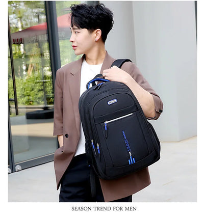 Men's Backpacks Oxford Waterproof Rucksack Business Computer Bag Casual Travel Backpack Senior High School Student Schoolbag - Smarsty