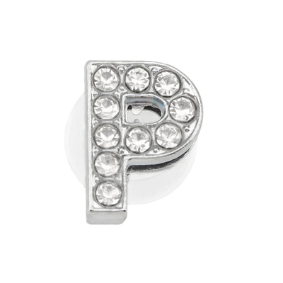 1PC Shoe Charms Glitter Rhinestone Letter Crystal Alphabet Shoes Charm Decorations Jewelry Slider Bracelet Wristbands Accessorie - Smarsty