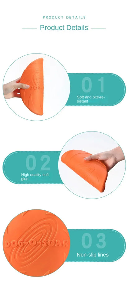 Multicolor Silicone Dog Frisbee Toy for Interactive Fun - Smarsty