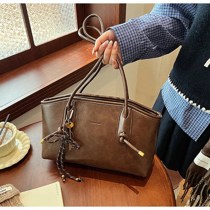 PU Leather Shoulder Bag For Women Versatile Crossbody Tote - Smarsty
