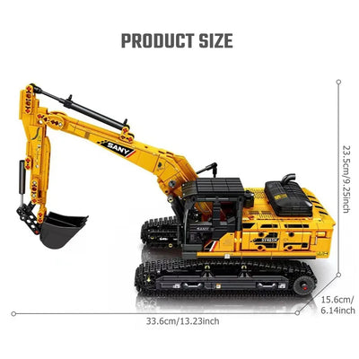 SEMBO BLOCK 1022pcs Excavator Models Building Blocks MOC City Construction Engineering Vehicle Bricks Educational Toys Boys Gift - Smarsty