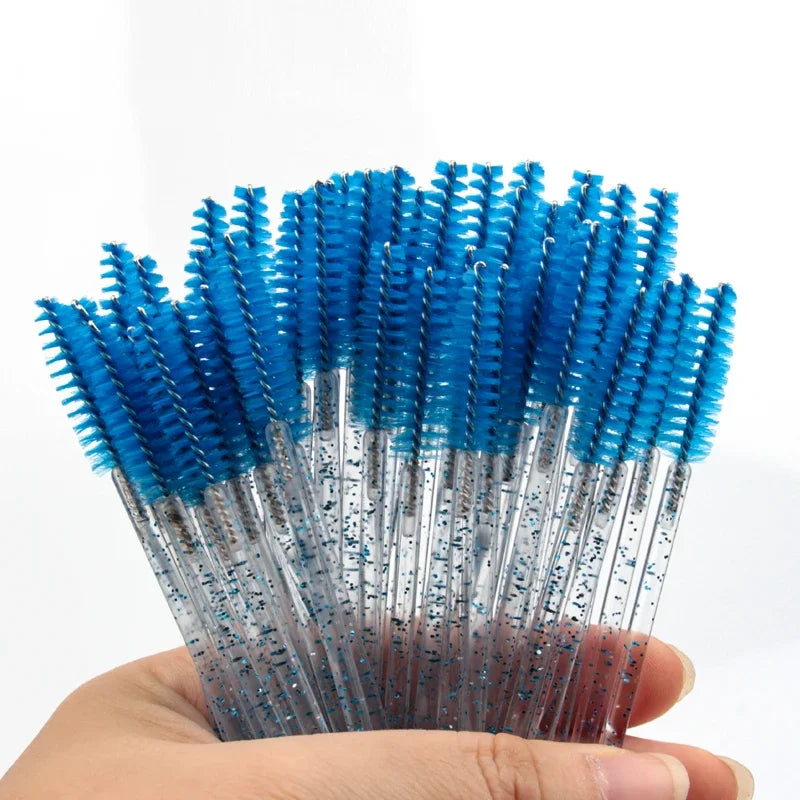 5/25/50 PCS Makeup Brushes Pink Crystal Eyelashes Brush Reusable Fake Lashes Extension Supplies False Eyelash Make up Tool Hot - Smarsty