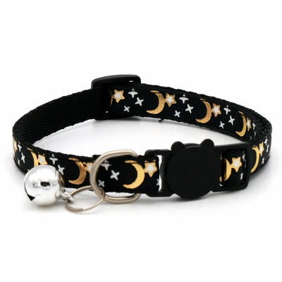 Pet Collar With Bell Cartoon Footprint Colorful Dog Puppy Kitten Collar Adjustable Safety Bell Ring Necklace Pet Accessories - Smarsty