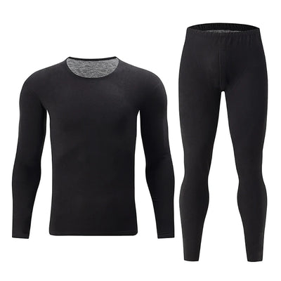 2/4 Pcs Men's Solid Color Simple Autumn And Winter Thermal Underwear Comfortable And Casual Bottoming Underwear Teenagers Pajama - Smarsty