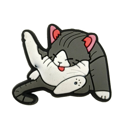 1pc Cute Cartoon Cats PVC Shoe Charms for Clogs Accessories Shoe Decorations Sandals Pins DIY Kids Women Beach Bags Accessories