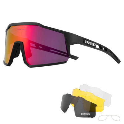 Kapvoe Cycling Glasses Polarized MTB Road Bike Glasses UV400 Protection Sunglasses Ultra Light Sport Eyewear Equipment by Smarsty