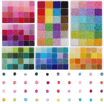 About 5200Pcs24 Grid Rice Bead Box Handmade DIY Jewelry Bracelet Earrings Kandi Jewelry Accessories Materials - Smarsty