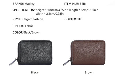 20 Detents Cards Holders PU Business Bank Credit Bus ID Card Holder Cover Coin Pouch Anti Demagnetization Wallets Bag Organizer - Smarsty