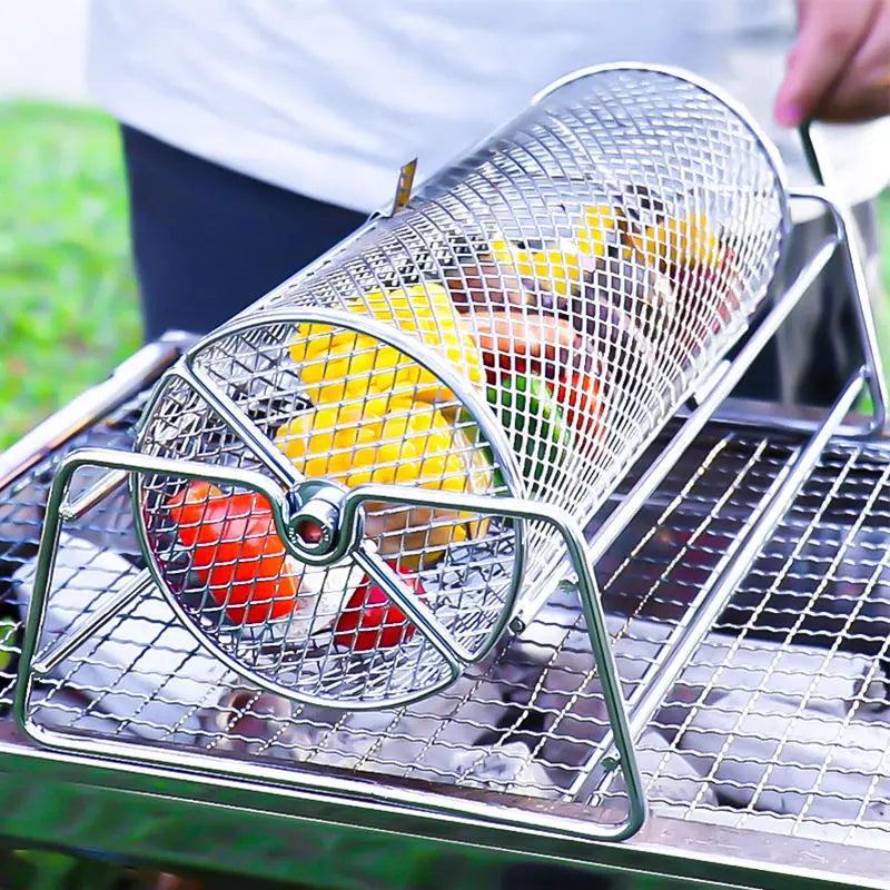 Stainless Steel BBQ Grill Mesh Basket for Perfect Roasting - Smarsty