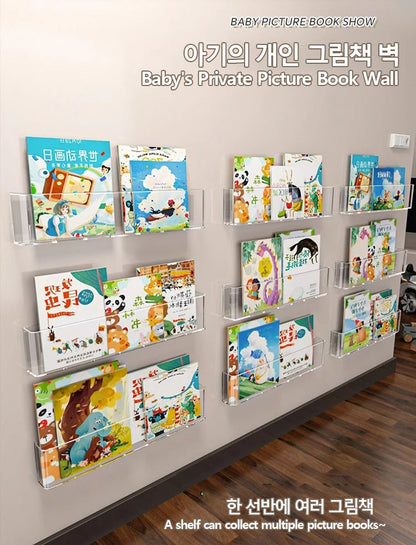 Organizer Picture Book Display Cabinet Bookshelf Children's Wall Behind the Door Reading Magazine Storage Wall Hanging Bookshelf by Smarsty