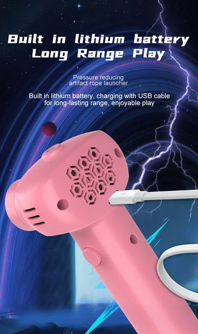 Light Toy String Glow In The Dark String Rope Launcher Luminous Portable Handheld String Stress Relief Toys For Kids Party Gifts by Smarsty
