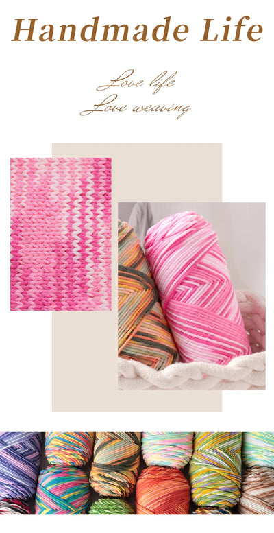 Colorful Dyed Milk Cotton Baby Sweater Yarn for DIY Projects - Smarsty