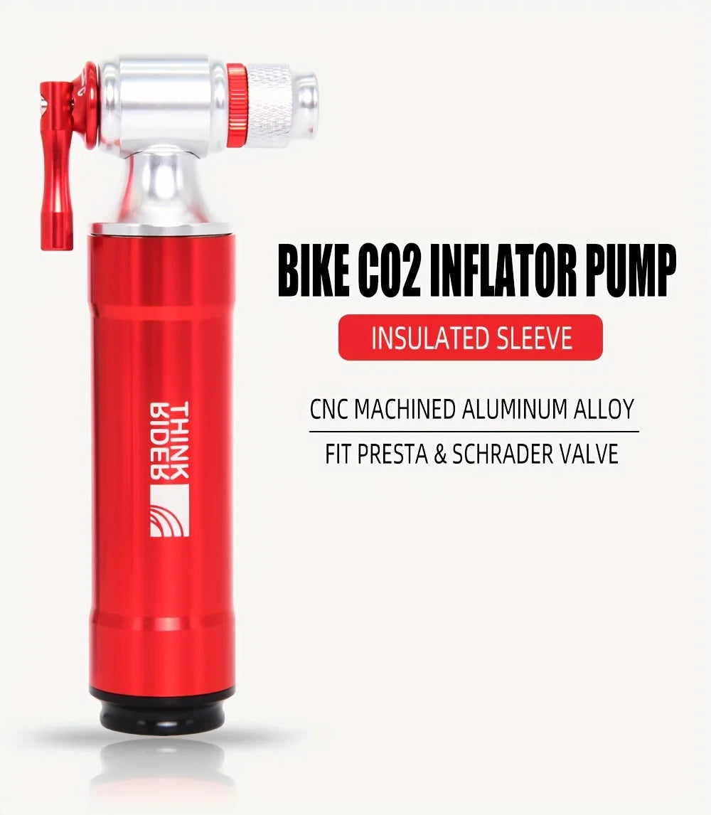 ThinkRider CO2 Pump For Bicycle Schrader Presta Adapter Bike Pump Inflator Aluminum Tire Tube Mini size MTB Bicycle Pumps CO2 Ca