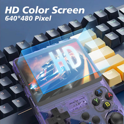 128G R36S Retro Handheld Video Game Console Linux System 3.5 Inch IPS Screen R35s Pro Portable Pocket Video Player 64GB Games - Smarsty