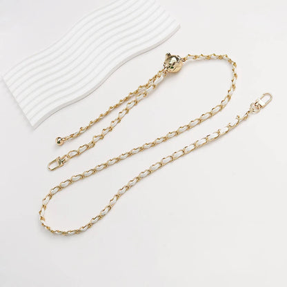 PU Leather Metal Chain Accessories Crossbody Shoulder Portable Wrist Bag Chain Strap Replacement Luggage Accessories Versatile