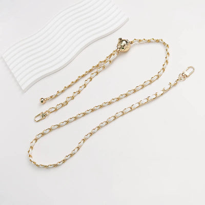 PU Leather Metal Chain Accessories Crossbody Shoulder Portable Wrist Bag Chain Strap Replacement Luggage Accessories Versatile - Smarsty