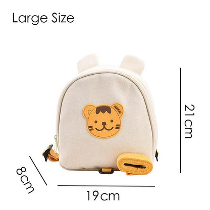 Canvas Baby Backpack Anti Lost Kids School Bag Bear Travel - Smarsty
