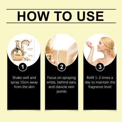 Jasmine Perfume - Fresh Jasmine as Main Note, Long-Lasting Fragrance to Enhance Elegant Temperament | Eau de Parfum for Women