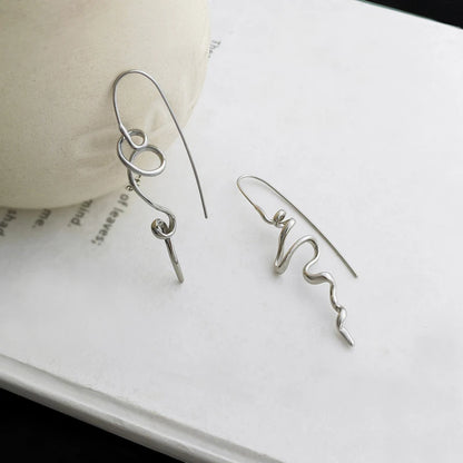 Abstract 3D Stud Earrings Retro Statement Fashionable - Smarsty