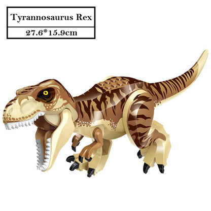 Jurassic Dinosaur World Brutal Raptor T-Rex Triceratops Indominus Rex Model Building Blocks Dino Velociraptor Figure Bricks Toys