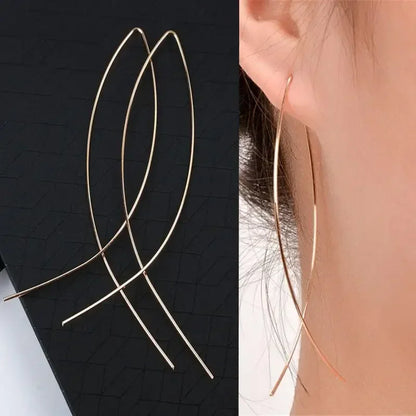 Pearl Long Earrings With Rhinestones For Wedding Fashion - Smarsty