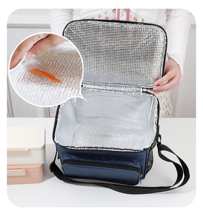 Insulated Lunch Bag With Large Capacity Oxford Cloth - Smarsty