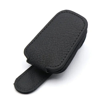 Magnetic Leather Sunglasses Holder For Car Sunshade Clips - Smarsty