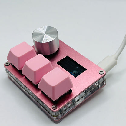 Magnetic Pink Rapid Trigger Hall Switch Keyboard With Knob