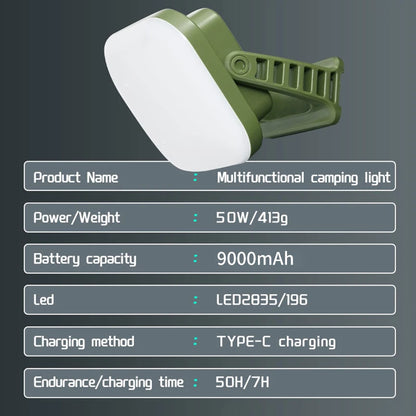 MOSLIGHTING Solar Chargin Tent Strong Light with Magnet Zoom Portable Torch Camping lantern Work Maintenance Lighting 80W LED