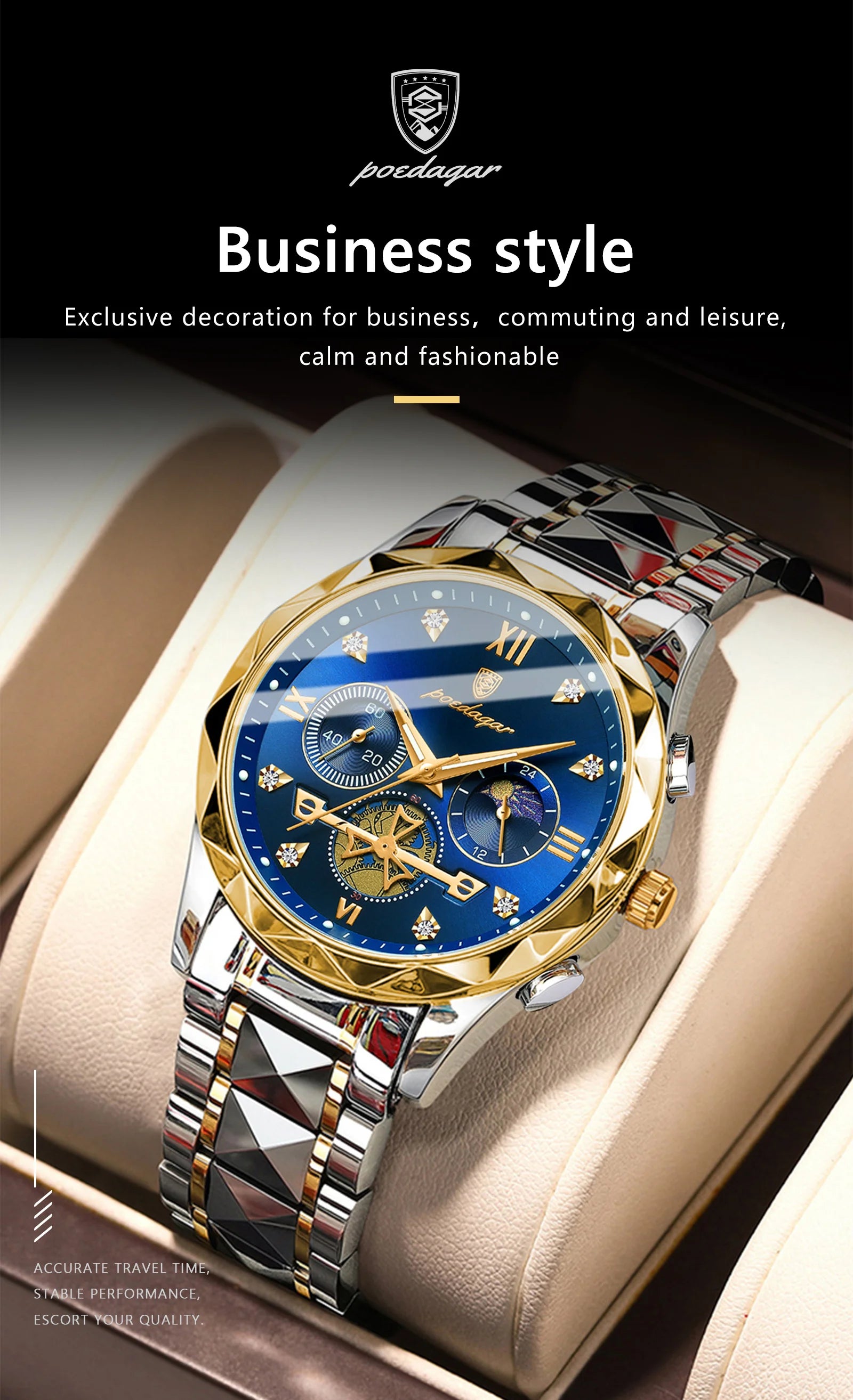 Luxury Waterproof Chronograph Men's Quartz Watch - Smarsty