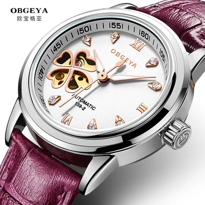 Women’s Waterproof Automatic Mechanical Watch with Diamond Design - Smarsty