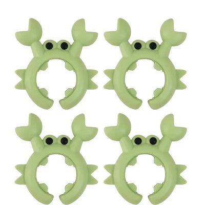 4/1PCS Silicone Spatula Rack Small Crab Anti Scalding Overflow Pot Clip Spoon Holder Clip Universal Shovel Rack Kitchen Gadget by Smarsty