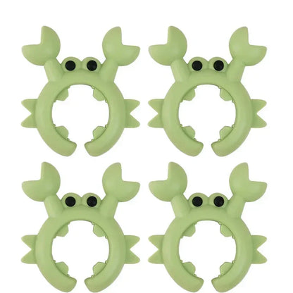4/1PCS Silicone Spatula Rack Small Crab Anti Scalding Overflow Pot Clip Spoon Holder Clip Universal Shovel Rack Kitchen Gadget