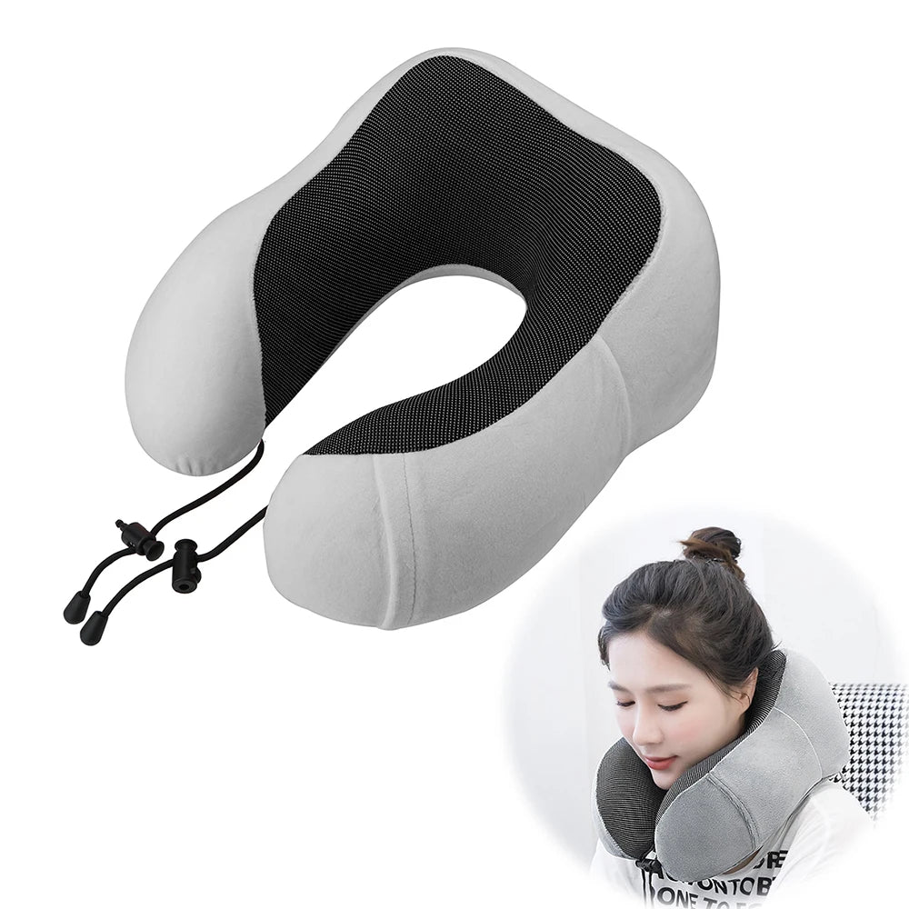 Soft Memory Foam Travel Neck Pillow with U Shape Design - Smarsty