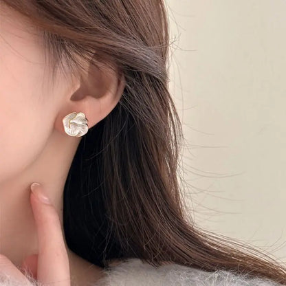 Delicate Camellia Stud Earrings For Women Floral Gift - Smarsty