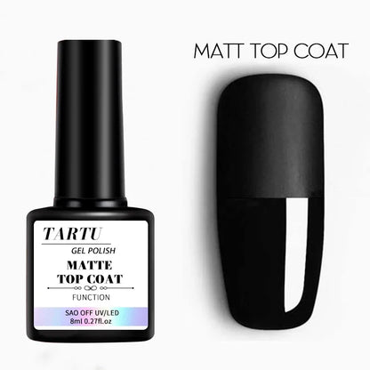 8ml Functional Gel Nail Art Set with Base Coat and Top Coats - Smarsty