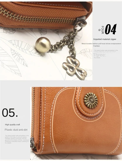 Women Wallets and Purses PU Leather Money Bag Female Short Hasp Purse Small Coin Card Holders Blue Red Clutch New Women Wallet - Smarsty