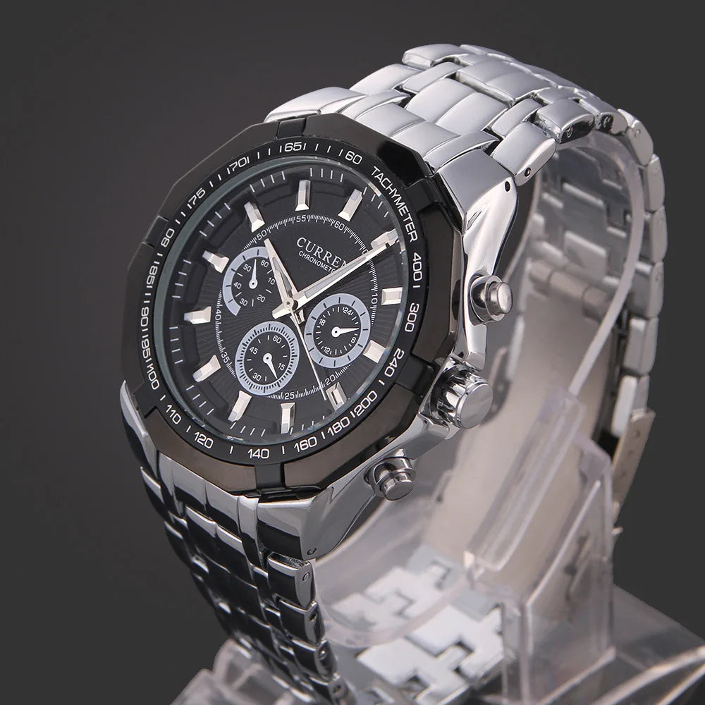 CURREN Men's Luxury Waterproof Stainless Steel Sports Watch - Smarsty