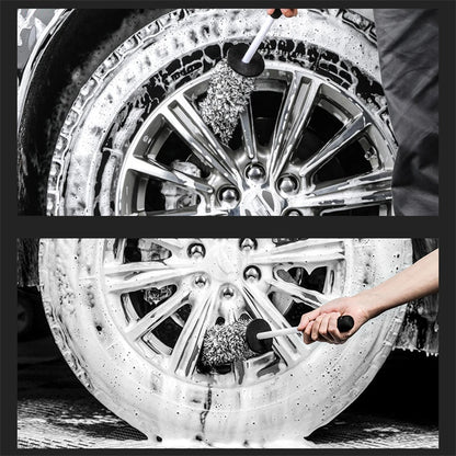 Car Wheel Brush With Premium Microfiber And Non Slip Handle - Smarsty